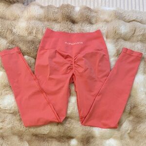 Alphalete Coral Pink Scrunch-Back Leggings women size small